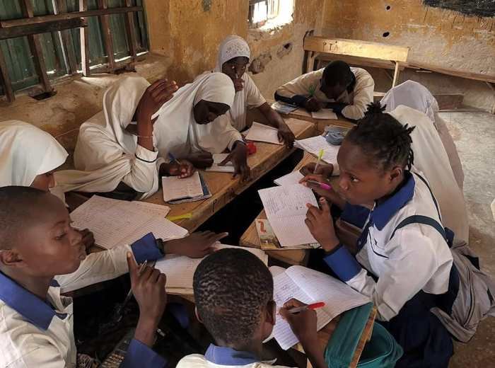 Students collaborating